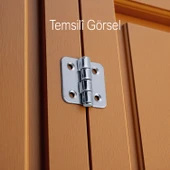 Gümüş Metal Yaprak Menteşe 4 ADET 50x50 mm Dayanıklı Kapı Pencere Dolap ve Mobilya Kullanımına Uygun thumbnail 6