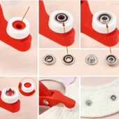 BUFFER® Plastik Çıt Çıt Pensi–Kıyafet, Bebek Önlüğü, Gömlek ve Tekstil Ürünleri İçin Çıtçıt Takma Aleti - 5