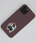 Tanjiro Kamado-2li çıkartma sticker-Inosuke Hashibira-Demon Slayer-etiket parlak kağıt-süsleme-hediye thumbnail 3