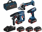 Bosch GBH 180-Li + GSR 180-Li + GWS 180-Li + Raf Bag Takım Çantalı 3x4 Ah Akülü El Aletleri Set thumbnail 2