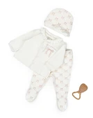 Bebek 3’lü Takım (Pantolon, Uzun Kol T-shirt, Şapka), Bebek ve Yenidoğan Serisi - CSY8143 - 1