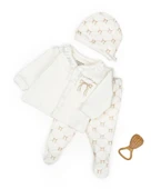 Bebek 3’lü Takım (Pantolon, Uzun Kol T-shirt, Şapka), Bebek ve Yenidoğan Serisi - CSY8144 - 1