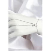 Pirinç Zirkon Taşlı Yıldız Model Gümüş Renk Şahmeran - 1