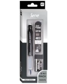 Serve Deep 3lü Okul Seti Mekanik Kurşun Kalem Silgi Yedek Uç 0.7 mm Siyah - 1