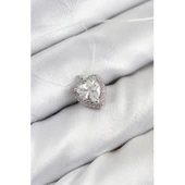 Misineli Kalp Model Gümüş Renk Hayalet Kolye - 1