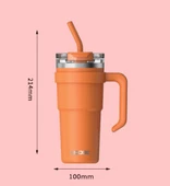 Dodge Trekking Çelik Termos Mug 750Ml Turuncu thumbnail 2