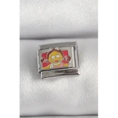 316L Çelik Gümüş Renk Renkli Çocuk İşlemeli Nomination Charm - 1