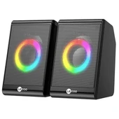 Lecoo DS100 Rgb Aydınlatmalı Kablolu Stereo Siyah 6 W Soundbar 1+1 Masaüstü Hoparlör - 1