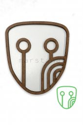 Afrika Maskesi -  40 cm Boyanabilir Ham Mdf Maske - 1