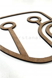 Afrika Maskesi -  40 cm Boyanabilir Ham Mdf Maske - 2