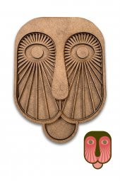 Afrika Maskesi -40 cm  Boyanabilir Ham Mdf Maske - 1