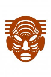 Afrika Maskesi - 50 cm Boyanabilir Ham Mdf Maske - 3