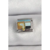 316L Çelik Gümüş Renk Renkli Portre Model Nomination Charm - 1