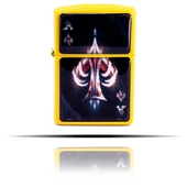 Poker Maça As Desenli Sarı Benzinli Çakmak - 4