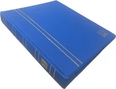 Teksöz-1200-M-Standart Albüm Para-10 Adet 3 Bölmeli Şeffaf Sayfasıyla- Sırt Kalınlığı 3cm Mavi Renk - 1