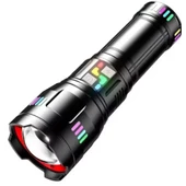 Pro F-3002 Alüminyum Tg Led Gece Şeritli Type-c Şarjlı El Feneri - 1