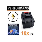 Oto Araç yıkama yedek pil Tüm Akülü Modellere Uyumlu Şarjlı Matkap Yedek Batarya Assur Dawreek 10 pilli - 1