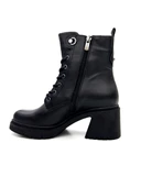 Venüs 2552502 Kadın Hakiki Deri Kalın Topuk Bağcıklı Kısa Bot - 3