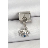 316L Çelik Sallantılı Fiyonklu Buket Model Gümüş Renk Nomination Charm - 1