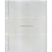 Koleksiyon Market-Teksöz-1323- Kağıt Para Sayfası Üç Bölmeli Şeffaf 10 Adetlik Paket - 1