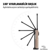 Rox 0221 Şarjlı Katlanır Çok Amaçlı Çalışma Feneri 2000 Lümen thumbnail 4