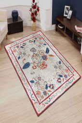elleser Dekoratif Yıkanabilir Kaymaz Pamuk Tabanlı Yazlık Kilim Salon Halısı - 1