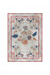 elleser Dekoratif Yıkanabilir Kaymaz Pamuk Tabanlı Yazlık Kilim Salon Halısı - 2
