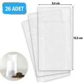BUFFER® 26 Adet Pratik Kullan At Çay,Bitki Çayı,Filtre Kahve Demleme Poşeti Süzgeci - 5