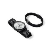 S Polo Erkek Saat Bileklik  Kombin Set Kutu Stil-2 Siyah Renk - 3