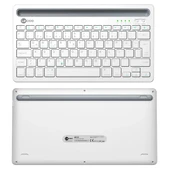 Lenovo Lecoo BK100 Bluetooth V3.0 Çoklu Cihaz Uyumlu Şarj Edilebilir Kablosuz Beyaz Türkçe Q Klavye - 4