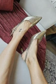 10 1897 Topukla Kadın Kadeh Arkası Açık Stiletto - 4