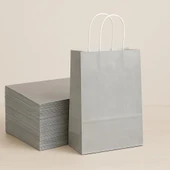 Supertrend Kraft Çanta Gümüş Orta Boy 25x31cm 25li thumbnail 1