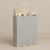 Supertrend Kraft Çanta Gümüş Orta Boy 25x31cm 25li thumbnail 2