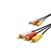 3 RCA Kablo Gold 3M Siyah HDX1051 - 1