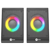 Lecoo DS100 Rgb Aydınlatmalı Kablolu Stereo Siyah 6 W Soundbar 1+1 Masaüstü Hoparlör - 4