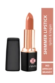Shimmer Lipstick Apricot Brandy - Işıltı Ruj - 4 gr - No: 903 - Vegan & Temiz Içerik thumbnail 1
