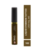 Koyu Kahverengi Likit Kaş Maskarası & Liquid Eyebrow Tattoo 5ml - No: 102 Vegan & Temiz Içerikli - 1