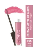 Creamy Matte Lip Gloss Wild Rose - Mat Krem Dudak Parlatıcısı - No: 105 - Vegan & Temiz İçerik - 1