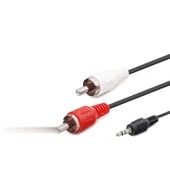 3.5 Mm To 2Rca Kablo 2Lıne 1.5M Siyah HDX1042 - 1