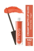 Creamy Matte Lip Gloss Red Clay - Mat Krem Dudak Parlatıcısı - No: 102 - Vegan & Temiz İçerik - 1