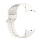 Samsung Galaxy Watch 8 Classic 47mm İle Uyumlu Metal Tokalı Spor Silikon Kordon  Starlight thumbnail 3