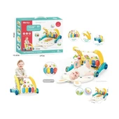 BIB6015 -Vardem Piyanolu 2 in 1 Bebek Yürüteci ve Tavşan Desenli Mavi Oyun Halısı - 1