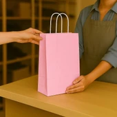 Supertrend Kraft Çanta Pembe Orta Boy 25x31cm 25li - 2