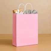 Supertrend Kraft Çanta Pembe Küçük Boy 18x24cm 25li thumbnail 3