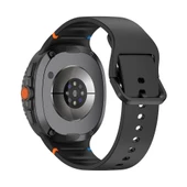 Samsung Galaxy Watch 8 Classic 47mm İle Uyumlu Metal Tokalı Spor Silikon Kordon  Siyah thumbnail 2