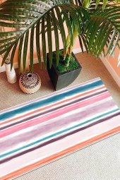 elleser Dekoratif Kaymaz Deri Tabanlı Yoga Matı - 1