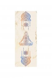 elleser Dekoratif Kaymaz Deri Tabanlı Yoga Matı - 2