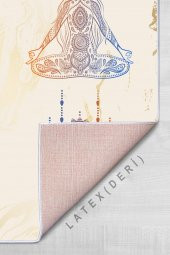 elleser Dekoratif Kaymaz Deri Tabanlı Yoga Matı - 3