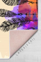 elleser Dekoratif Kaymaz Deri Tabanlı Yoga Matı - 3