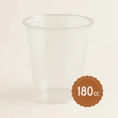 Plastik Bardak İnce Şeffaf 180cc 100lü thumbnail 1